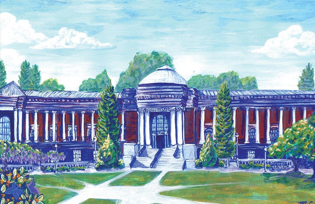 painting of the Memorial Union