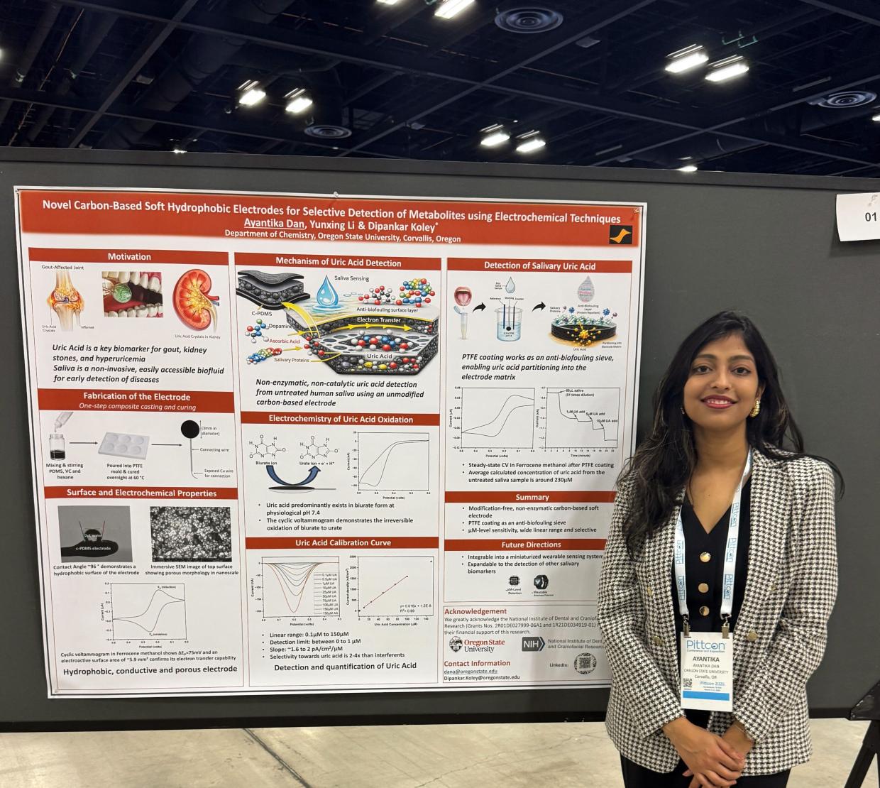 Ayantika Dan with her poster presentation.