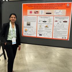 Tinu Antony with her poster presentation.