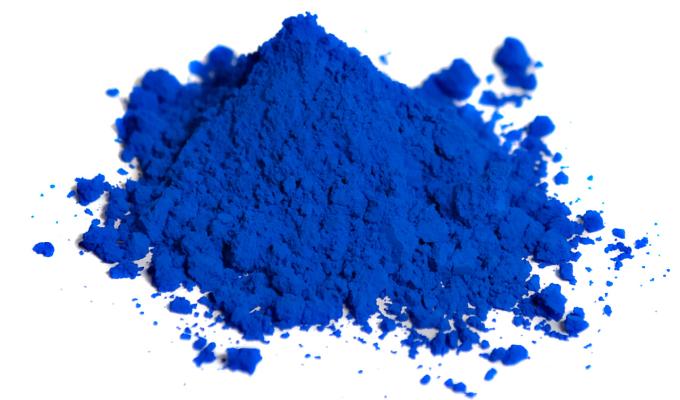 pile of blue pigment