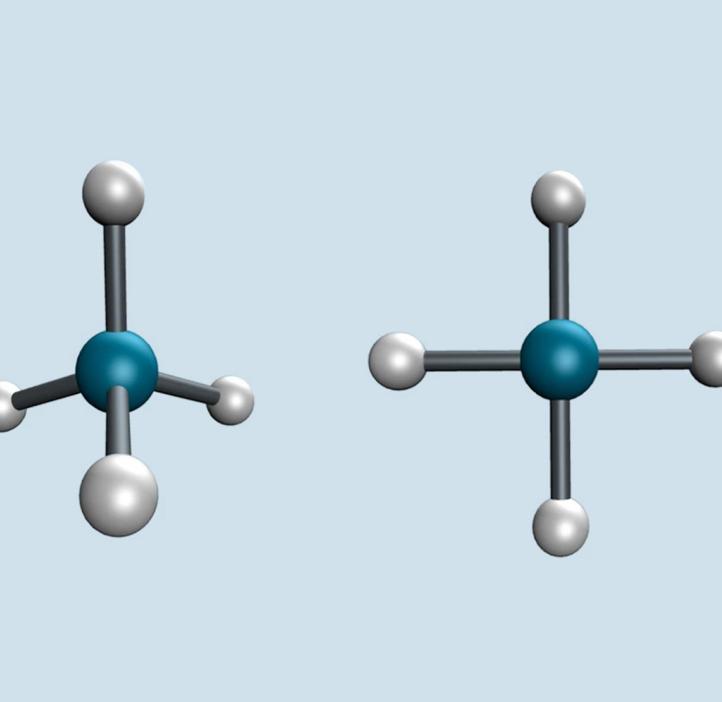 Rendering of two molecules.