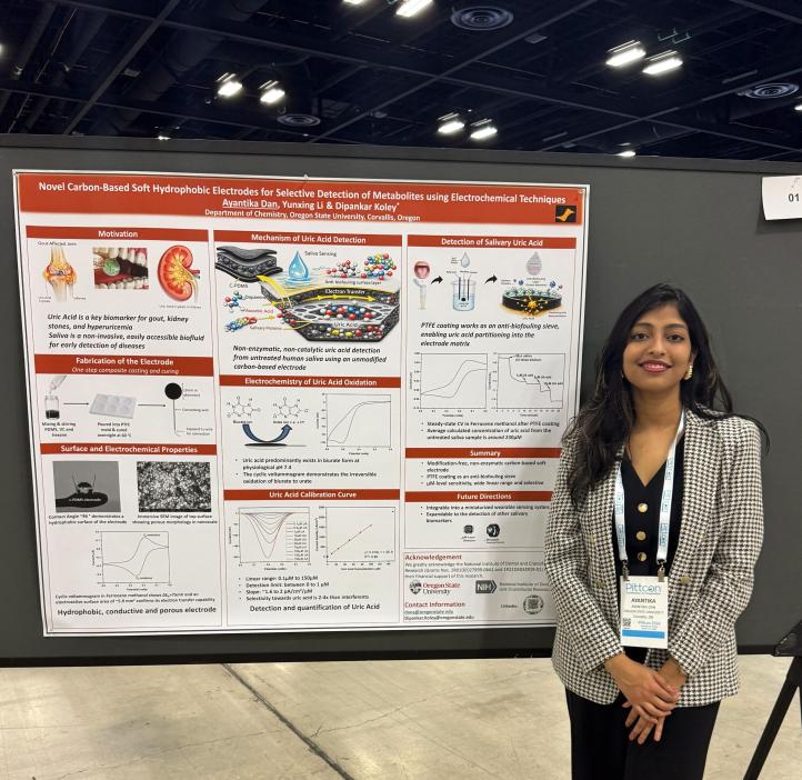 Ayantika Dan with her poster presentation.